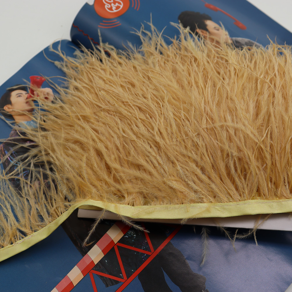 Huike Manufacturers Direct Sales 8Cm~10Cm Camel Ostrich Hair Cloth With Wedding, Clothing Decoration Can Be Diy Application Scenario