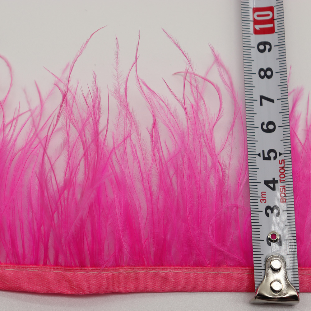 Huike Factory Direct Sales 8Cm~10Cm Peach Ostrich Hair Cloth With Wedding, Clothing Decoration Can Be Diy Specification drawing