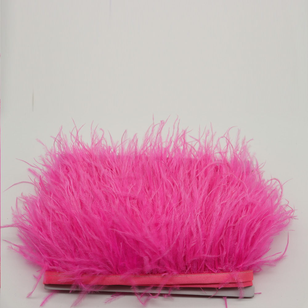 Huike Factory Direct Sales 8Cm~10Cm Peach Ostrich Hair Cloth With Wedding, Clothing Decoration Can Be Diy Item Picture