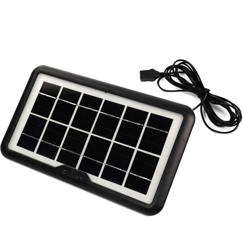 CL-638WP panel solar policristalino bisel de plástico con cable batería recargable 3.7V lámpara de caballo sistema pequeño panel solar de camping recargable panel de energía fotovoltaica panel de carga portátil del coche details Picture