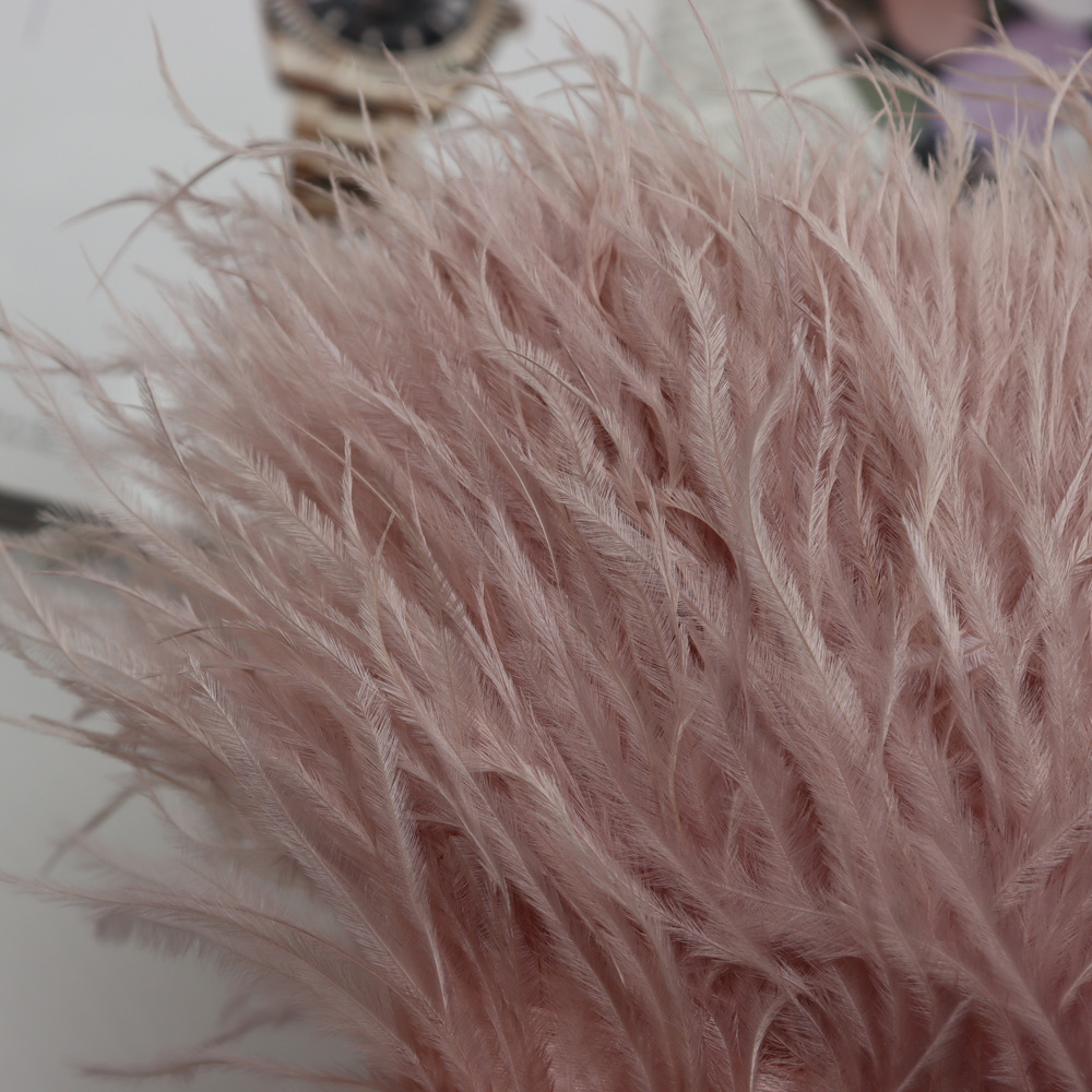Huike Factory Direct Sales 8Cm~10Cm Leather Pink Ostrich Wool Cloth With Wedding, Clothing Decoration Can Be Diy Specification drawing