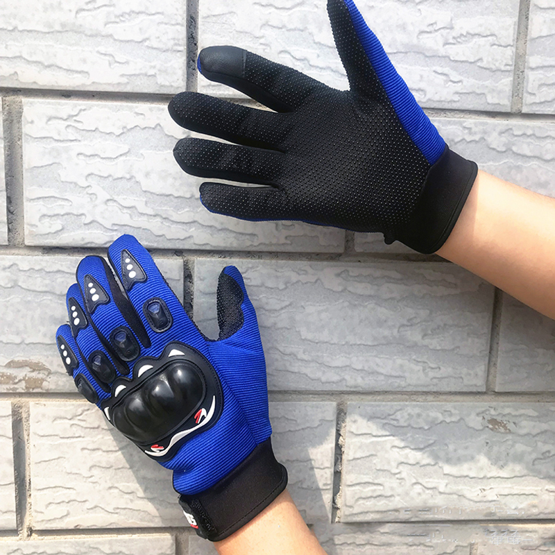180209 Long-finger touch screen gloves, protective case, motorcycle gloves, sports cycling hard shell gloves, single-finger bicycle full-finger gloves details Picture