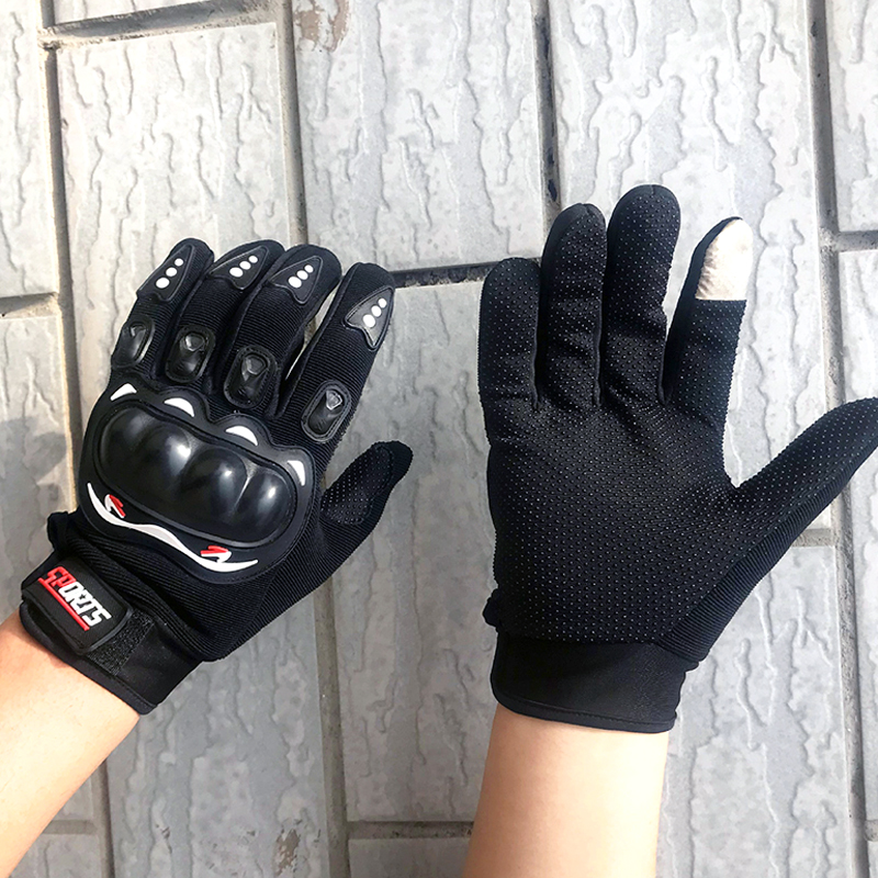 180209 Long-finger touch screen gloves, protective case, motorcycle gloves, sports cycling hard shell gloves, single-finger bicycle full-finger gloves Specification image
