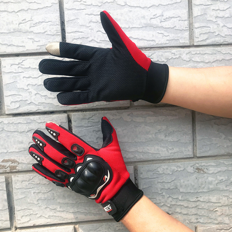 180209 Long finger touch screen gloves Protective shell Motorcycle gloves Sports riding hard shell gloves Single bike bike full finger gloves