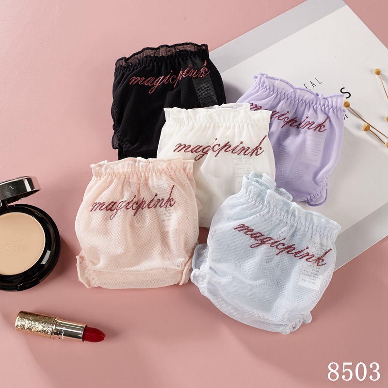 Magic Box Mystery Lace girl Day sexy mesh underwear Pure cotton bottom lace lace letters comfortable breathable thin underwear for women