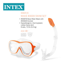INTEX55647浪花骑士游泳系列 泳镜呼吸管套装潜水泳镜防雾游泳镜