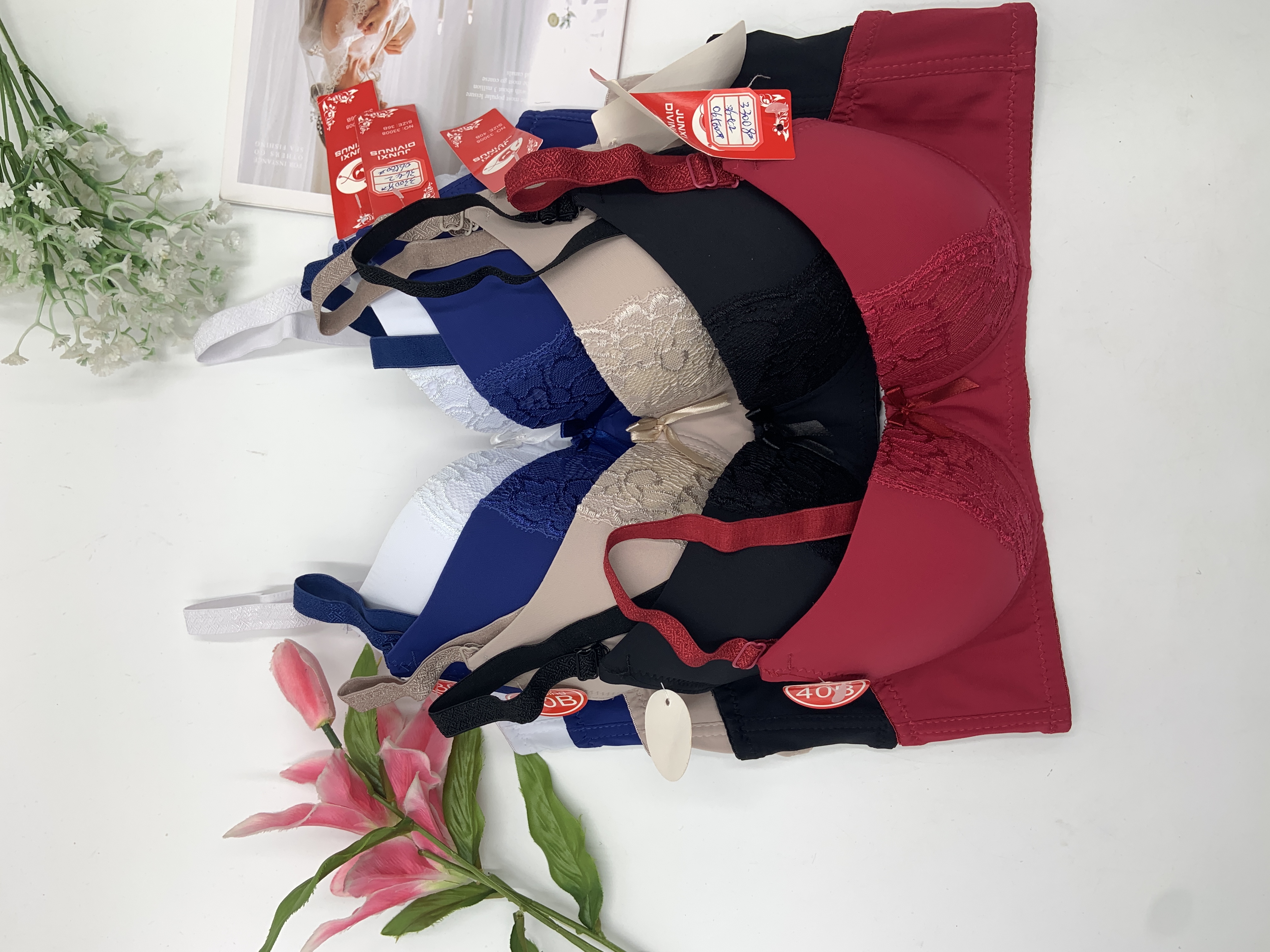 Spring new products cross-border large size bra women Europe and America sexy gather women's underwear thin style thumbnail