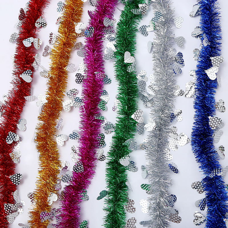 Birthday party decoration sliver love wedding decoration sliver Christmas pull New Year's Day atmosphere pull
