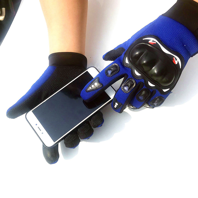 180209 Long-finger touch screen gloves, protective case, motorcycle gloves, sports cycling hard shell gloves, single-finger bicycle full-finger gloves Item Picture