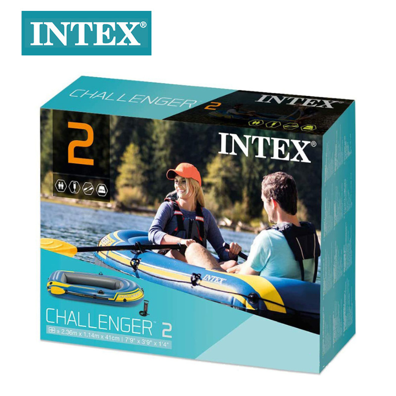 INTEX68367挑战者二人船组漂流橡皮艇充气钓鱼船户外皮划艇批发详情图5