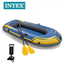 INTEX68367挑战者二人船组漂流橡皮艇充气钓鱼船户外皮划艇批发