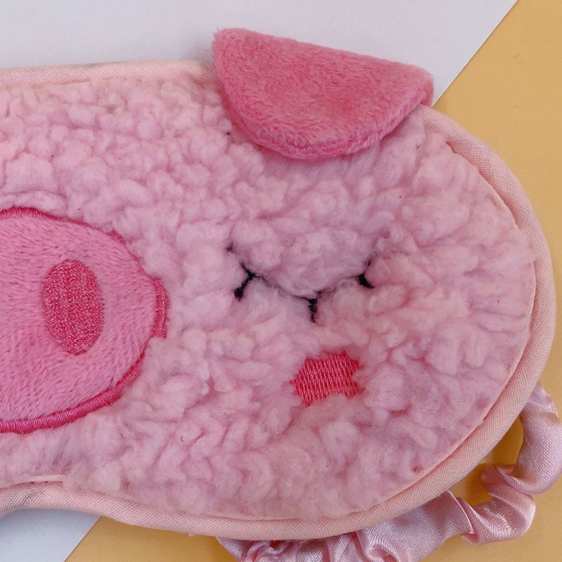 Ready-made eye masks, cartoon cute piggy eye masks, student sleep eye masks, breathable and light-blocking, embroidered eye masks, plush eye masks, soft and comfortable, suitable for both men and women, eye masks available for customization. Factory customization, sample production based on submission, and order production are all acceptable Item Picture