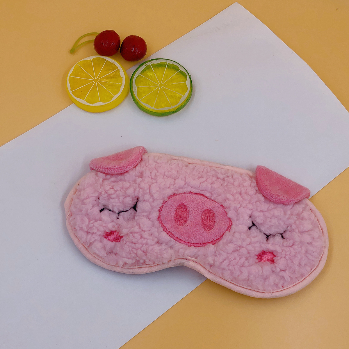 Spot eye mask Cartoon cute pig eye mask Student sleep eye mask Breathable shade embroidered eye mask Plush eye mask soft and comfortable for both men and women eye mask can be customized manufacturers customized proof orders can be produced thumbnail