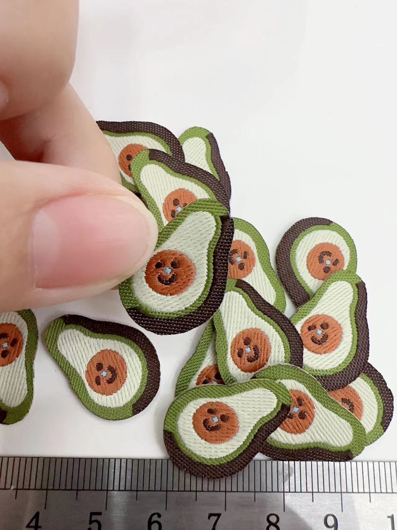 Green Smiley Face Avocado Decoration Logo details Picture
