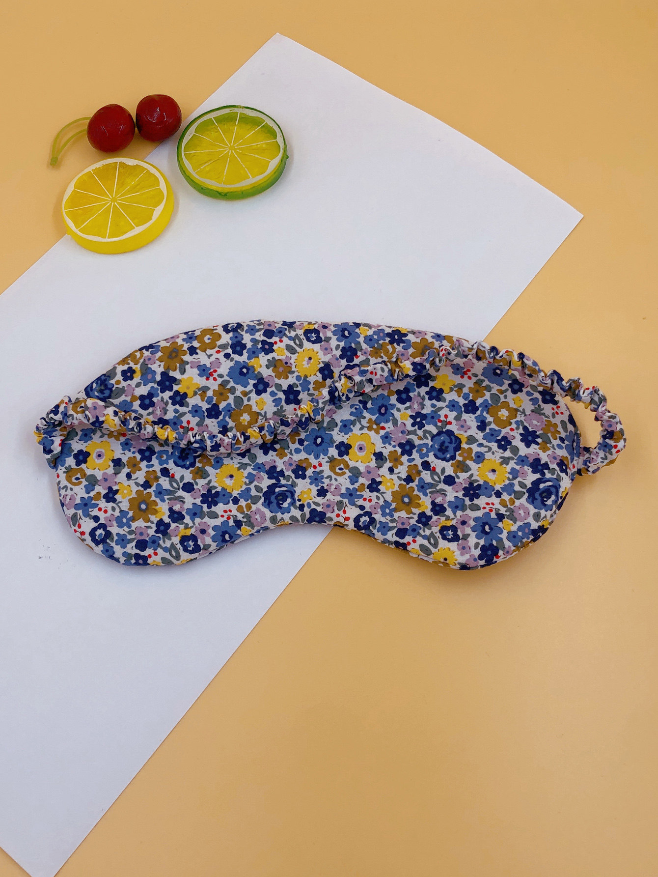 Off-The-Shelf Eye Mask Floral Blue Breathable Eye Mask Student Sleep Eye Mask Breathable Shade Embroidered Eye Mask Plush Eye Mask Soft And Comfortable For Both Men And Women Eye Mask Can Be Customized Manufacturers Customized Draft Proofing Order Production details Picture