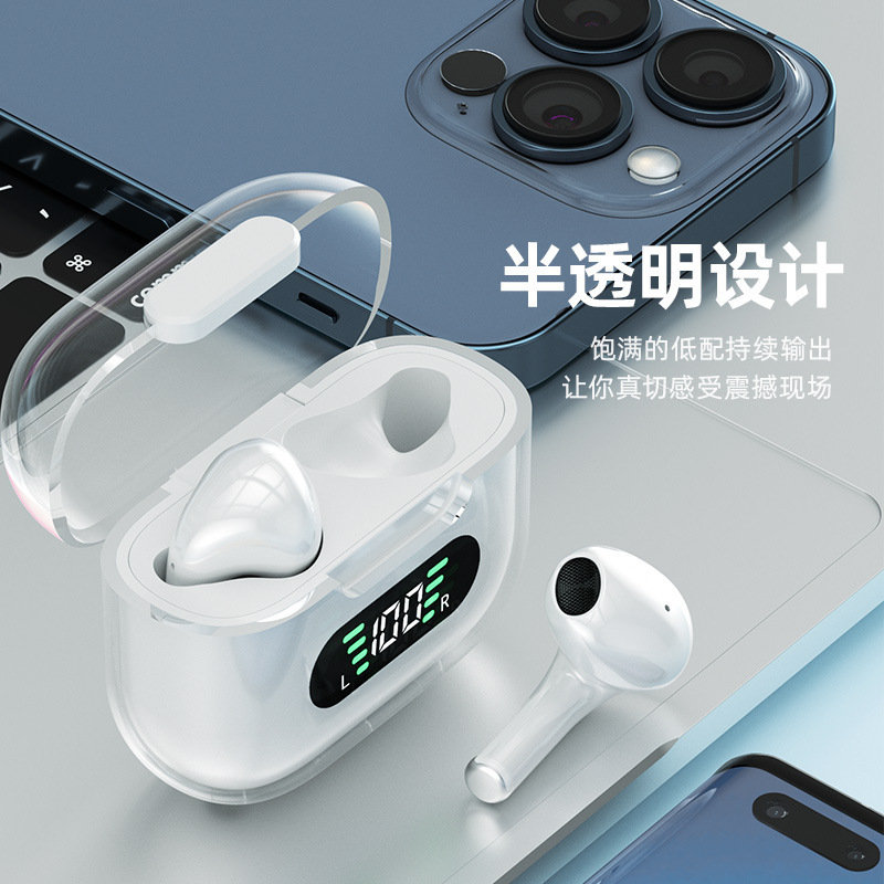 New M16 Bluetooth Headset Tws Digital Display In-Ear Color Esports Gaming Noise-Cancelling Wireless Sports Ultra Long Life Touch Headset Item Picture