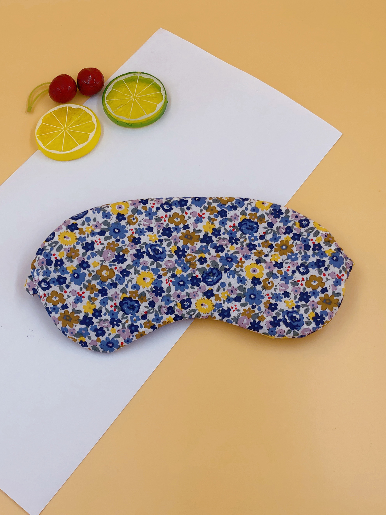Off-The-Shelf Eye Mask Floral Blue Breathable Eye Mask Student Sleep Eye Mask Breathable Shade Embroidered Eye Mask Plush Eye Mask Soft And Comfortable For Both Men And Women Eye Mask Can Be Customized Manufacturers Customized Draft Proofing Order Production Specification drawing
