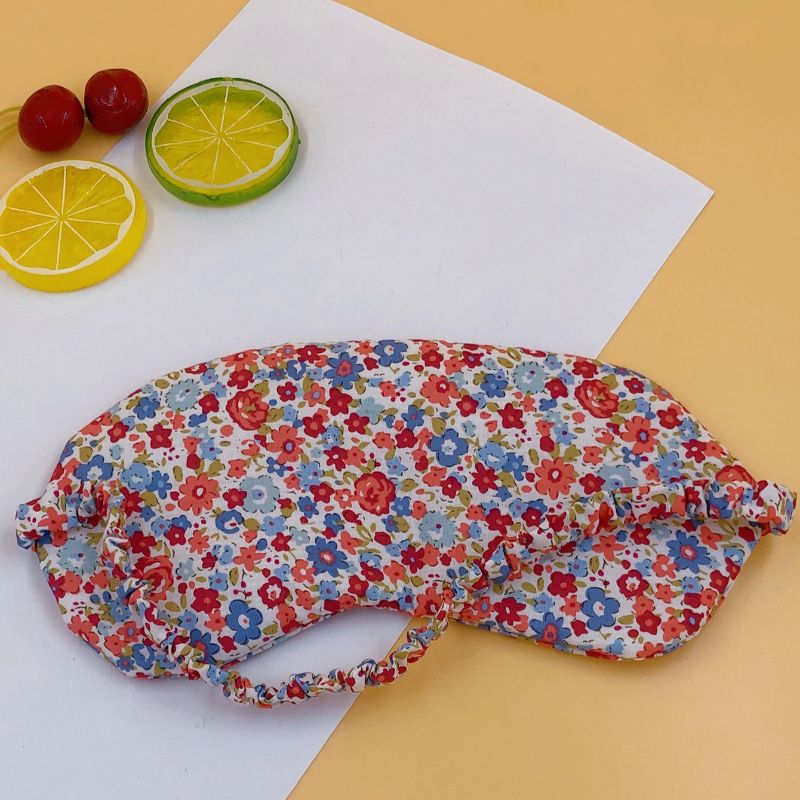 现货护眼罩碎花可爱眼罩学生睡眠眼罩透气遮光绣花眼罩毛绒眼罩柔软舒适男女通用护眼眼罩可定制厂家定制来稿打样订单生产均可详情4