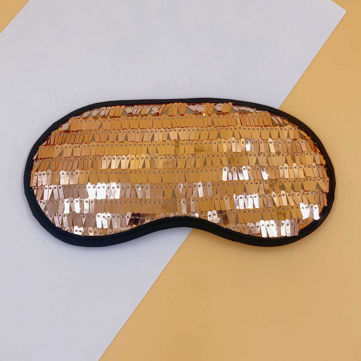 Off-The-Shelf Eye Mask Champagne Glitter Flash Eye Mask Student Sleep Eye Mask Breathable Shade Embroidered Eye Mask Plush Eye Mask Soft And Comfortable Unisex Eye Mask Can Be Customized By Manufacturers Custom Proof Order Production Specification drawing