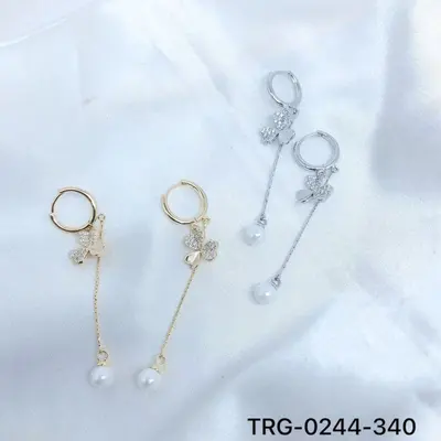 Fashion Jewelry exquisite 925 silver needle earrings new fashion wind earrings A0140 thumbnail
