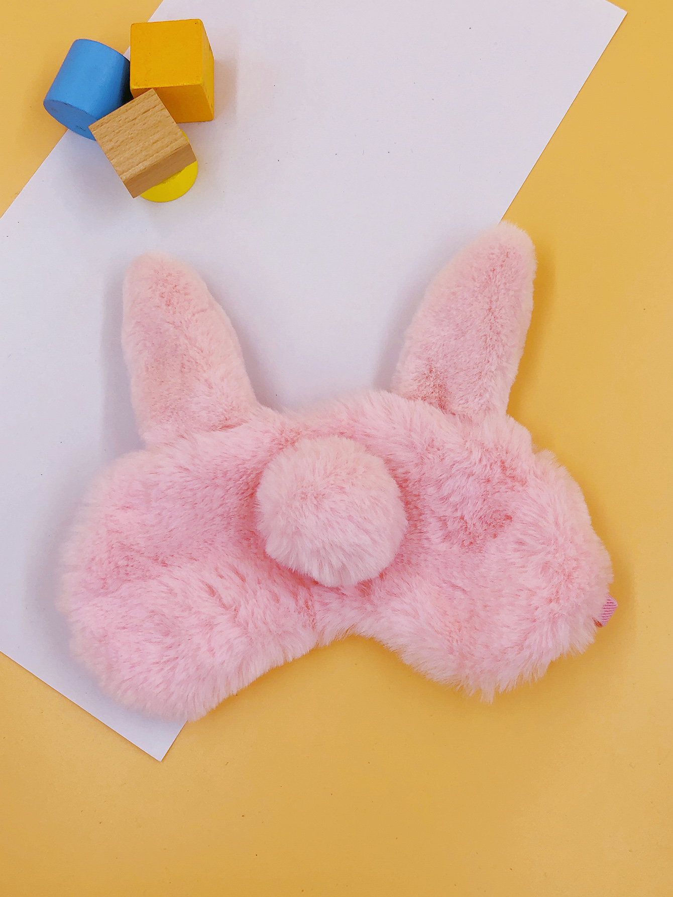Spot Eye Mask Cartoon Pink Rabbit Tail Eye Mask Student Sleep Eye Mask Breathable Shade Embroidered Eye Mask Plush Eye Mask Soft And Comfortable For Both Men And Women Eye Mask Can Be Customized Manufacturers Customized Proof Order Production details Picture