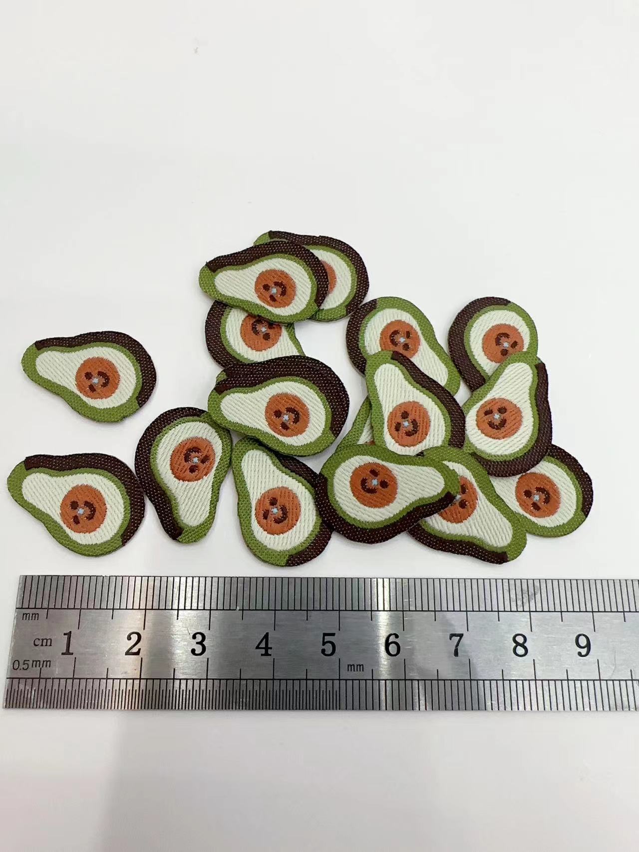 Green Smiley Face Avocado Decoration Logo Specification drawing