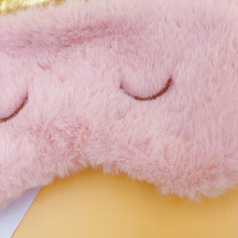 现货护眼罩卡通皇冠粉色眼罩学生睡眠眼罩透气遮光绣花眼罩毛绒眼罩柔软舒适男女通用护眼眼罩可定制厂家定制来稿打样订单生产均可详情2