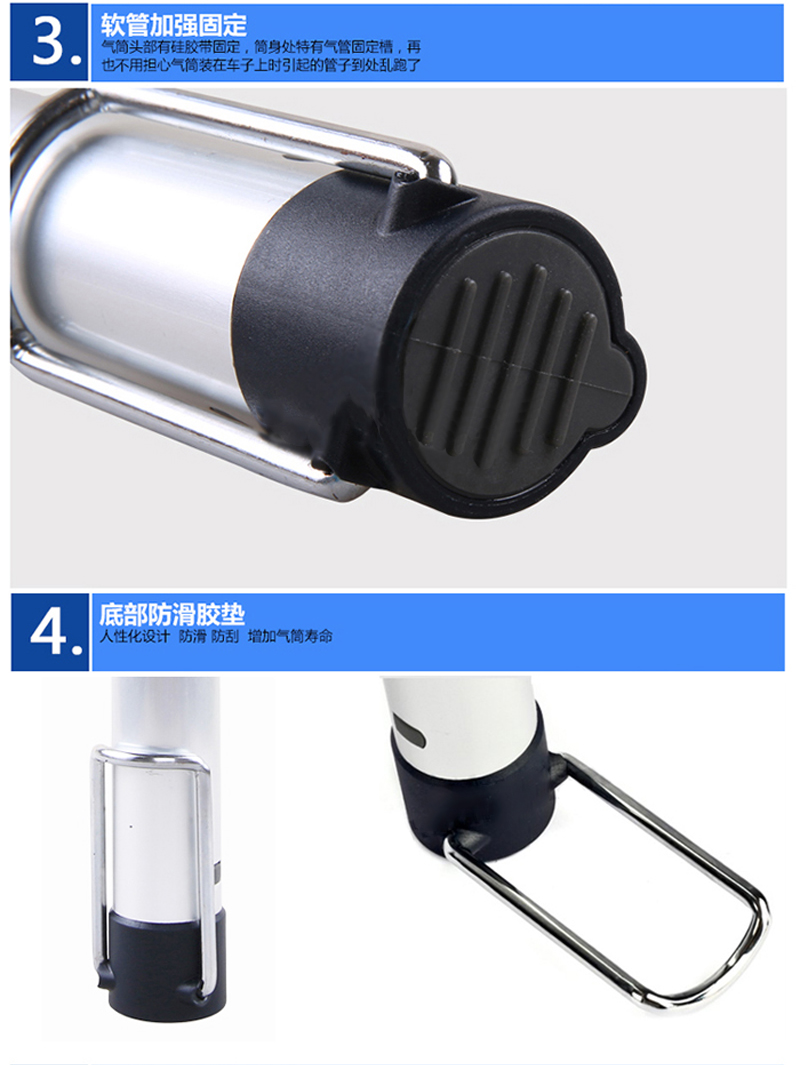 BETO CCO-008AG自行车打气筒 单车迷你气筒 便携铝合金打气筒详情7