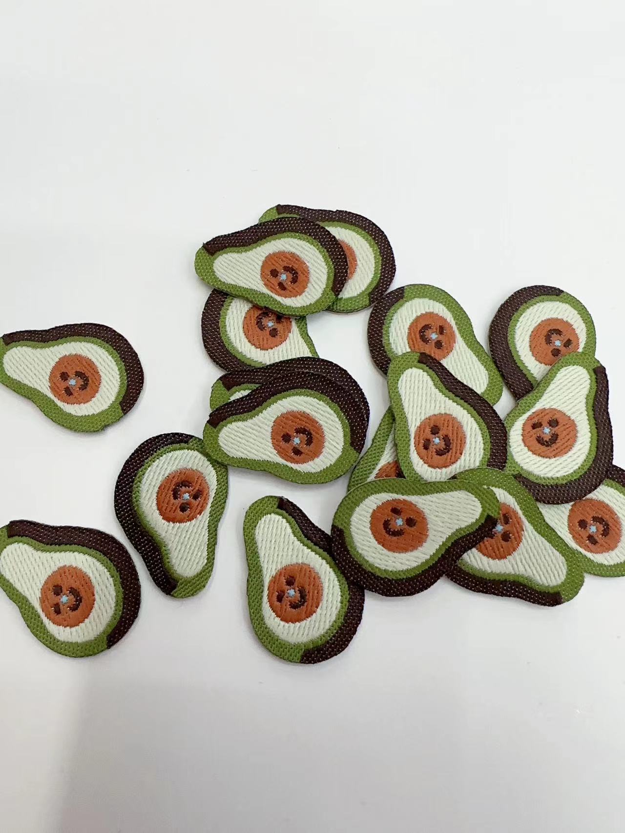 Green Smiley Face Avocado Decoration Logo