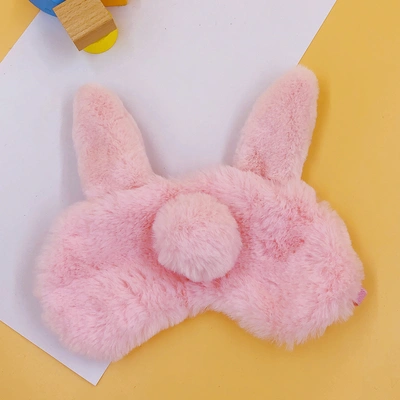Spot Eye Mask Cartoon Pink Rabbit Tail Eye Mask Student Sleep Eye Mask Breathable Shade Embroidered Eye Mask Plush Eye Mask Soft And Comfortable For Both Men And Women Eye Mask Can Be Customized Manufacturers Customized Proof Order Production