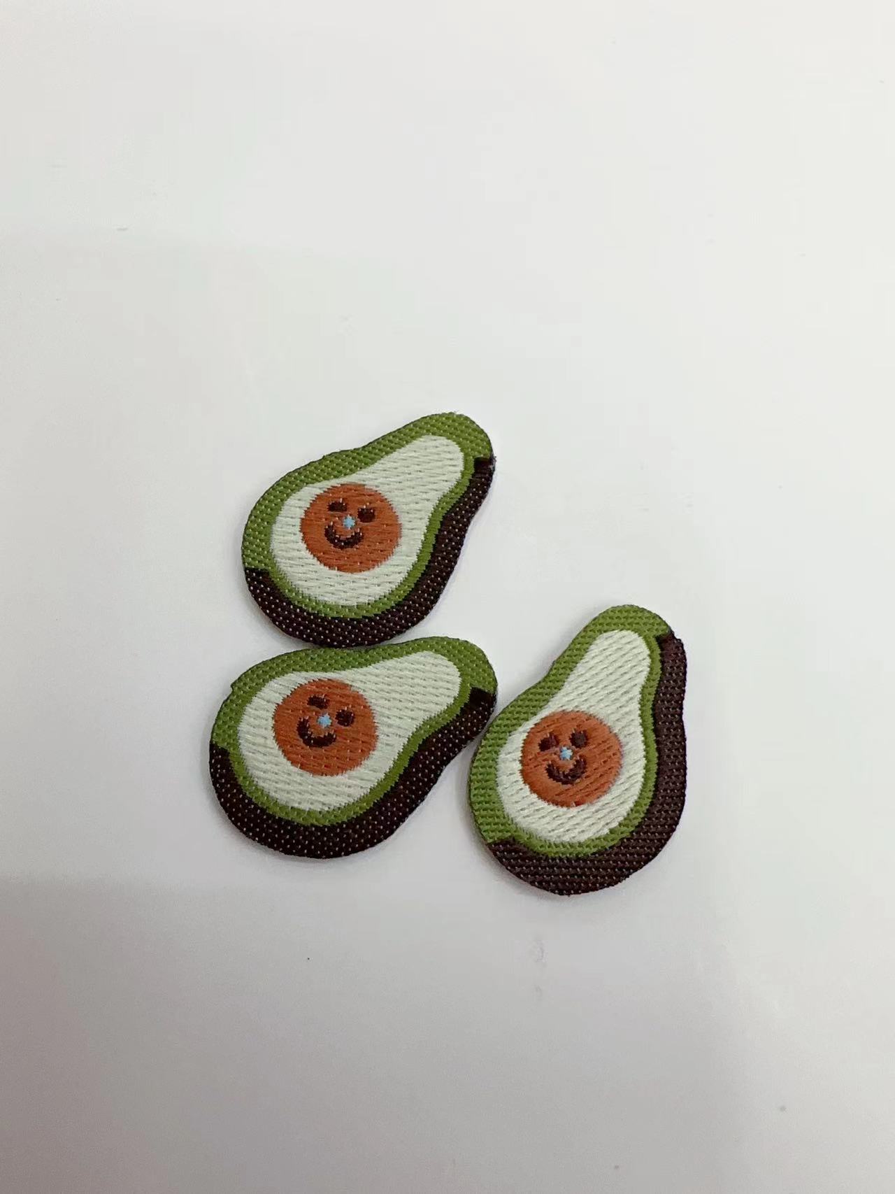 Green Smiley Face Avocado Decoration Logo Application Scenario
