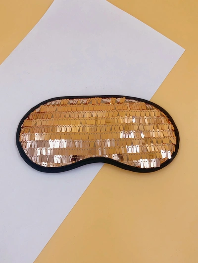 Off-The-Shelf Eye Mask Champagne Glitter Flash Eye Mask Student Sleep Eye Mask Breathable Shade Embroidered Eye Mask Plush Eye Mask Soft And Comfortable Unisex Eye Mask Can Be Customized By Manufacturers Custom Proof Order Production