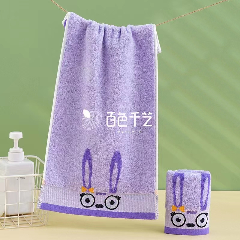 2023新款上市工厂直销卡通博士兔童巾毛巾浴巾详情7