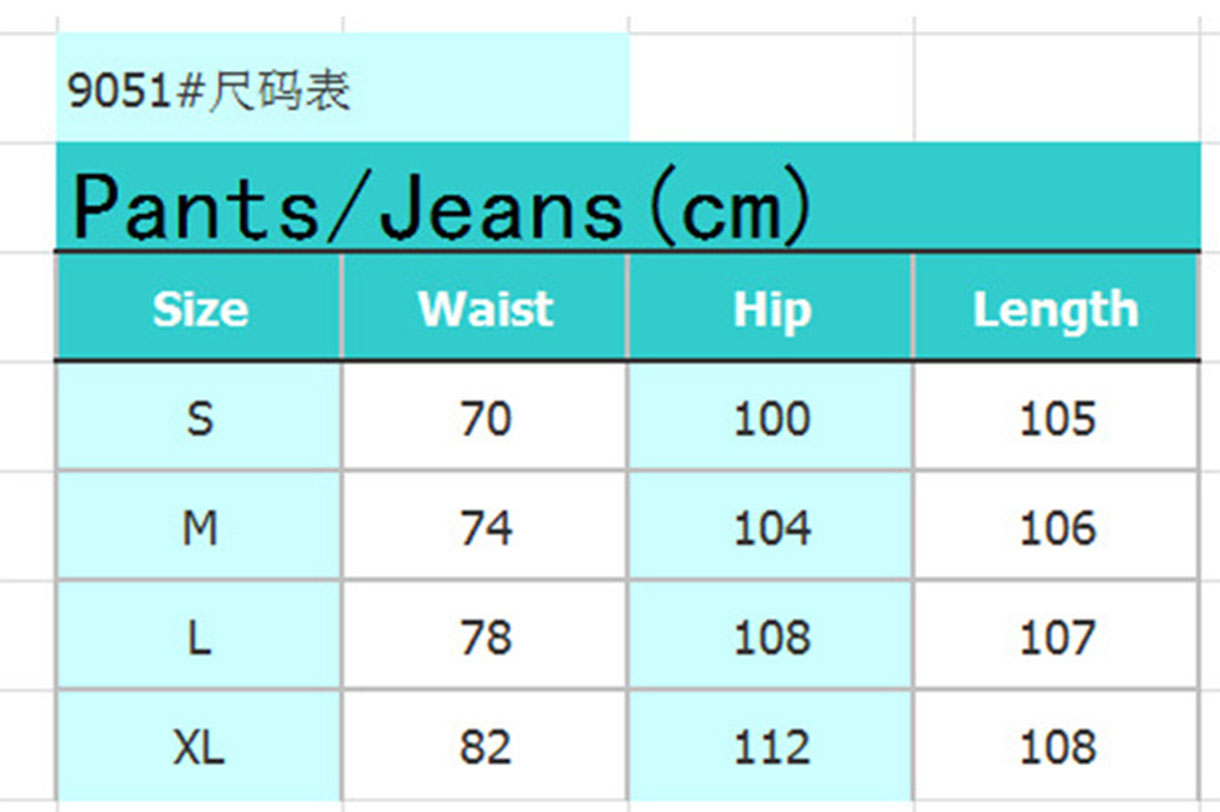 Women's Pocket High Waist Washed Cargo Jeans Specification drawing