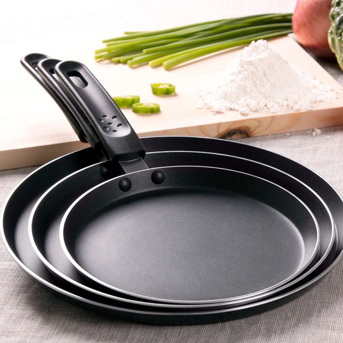 Wholesale cooking Emperor pan halberd pan non-stick pancake pan layer cake breakfast pan-fried egg pan 20cm 24cm 28cm thumbnail