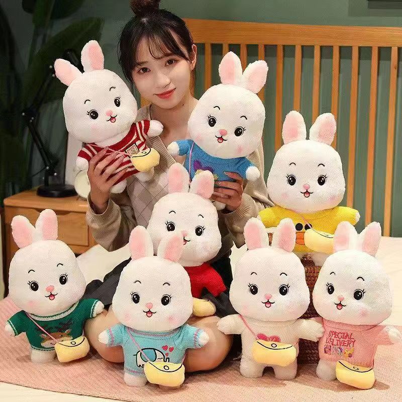 Cute rabbit boutique mascot doll small white doll plush toy doll Valentine's Day female birthday gift