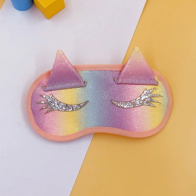Off-The-Shelf Eye Mask Shine Eye Mask Student Sleep Eye Mask Breathable Shade Embroidered Eye Mask Plush Eye Mask Soft And Comfortable For Both Men And Women Eye Mask Can Be Customized Manufacturers Customized Draft Proofing Orders Can Be Produced