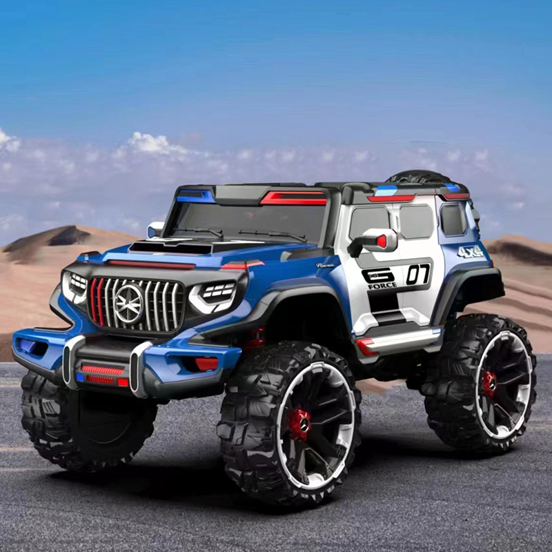 Sumy Children's Electric Car Four-Wheel Off-Road Remote Control Toy Car Can Sit Big Boys And Girls Double Drive Strollers details Picture