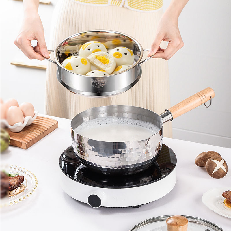 304 stainless steel snow pan milk pan non-stick breakfast steamed instant noodles cooking pot baby food pot Japanese soup pot thumbnail
