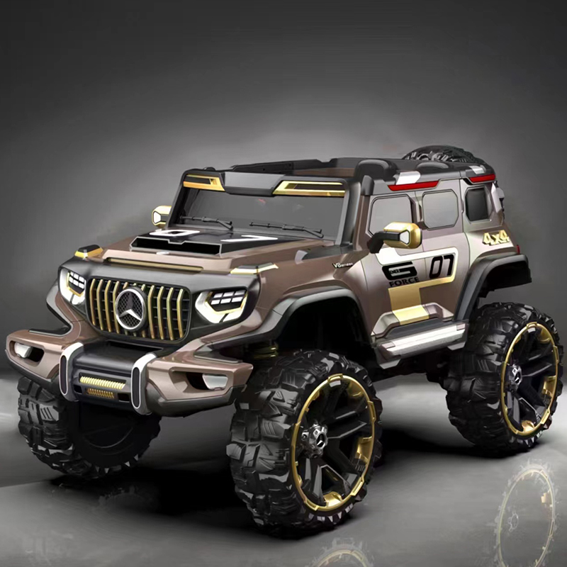 Sumy Children's Electric Car Four-Wheel Off-Road Remote Control Toy Car Can Sit Big Boys And Girls Double Drive Strollers Item Picture