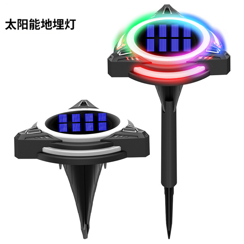 A18-5 luces enterradas solares luces coloreadas luces de patio al aire libre luces de césped luces de inserción de sensor luces enterradas de control de luz inteligente luces enterradas de inserción luces de paisaje enterradas details Picture