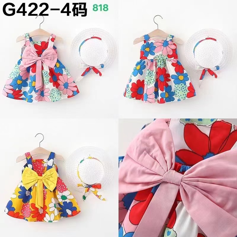 New halter sleeveless printed dress for little girls Application Scenario