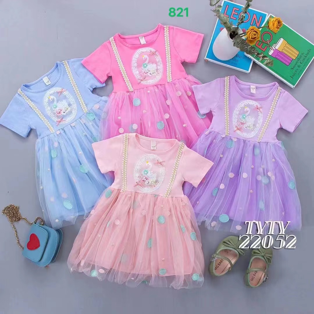 Little girl Summer Dress Cute Short sleeve gauze Princess Dress 2 Application Scenario