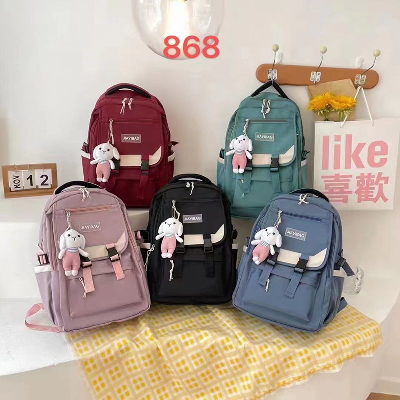 2023 summer new bags student trend campus style backpack large capacity waterproof leisure bag full figure