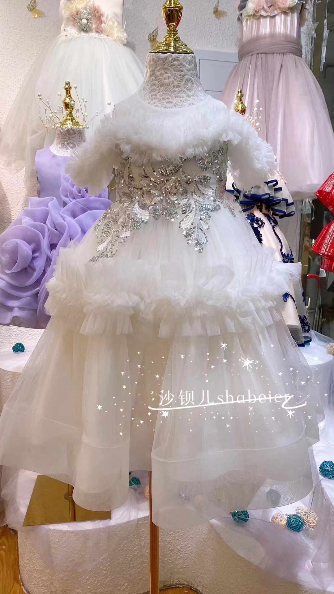 Girl fancy lace princess dress dress details Picture