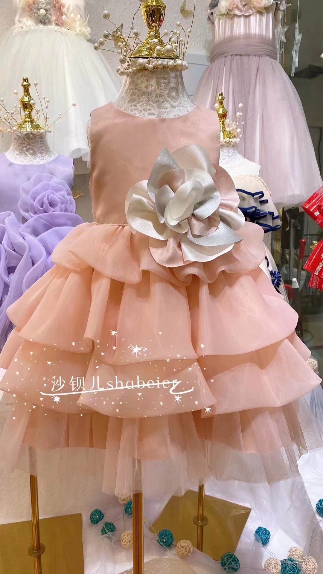 Girl fancy lace princess dress dress Item Picture