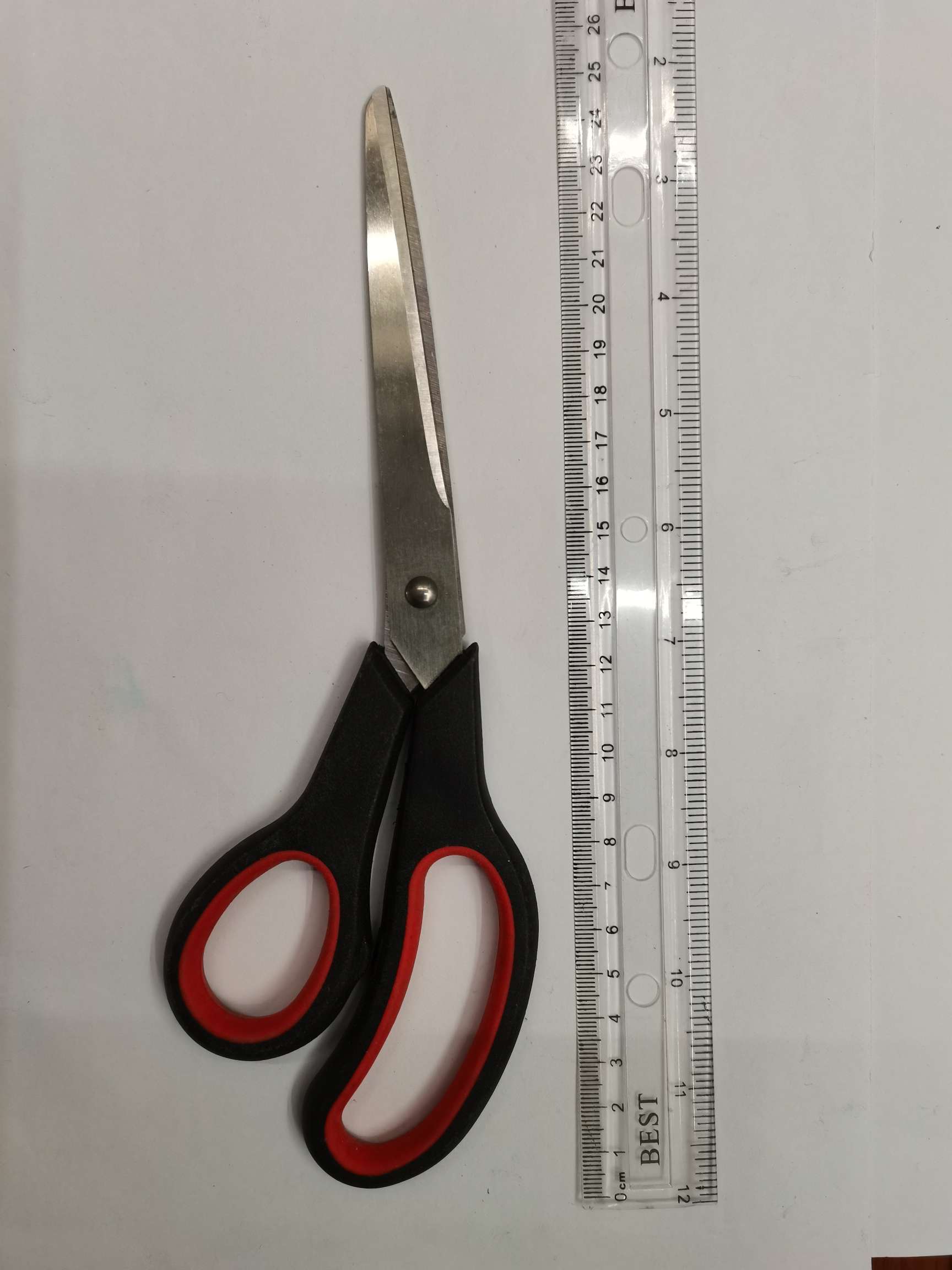 Rubber and plastic scissors, office and educational scissors, hardware knives, kitchenware knives, tools, scissors, hardware tools, stainless steel scissors, large scissors Item Picture