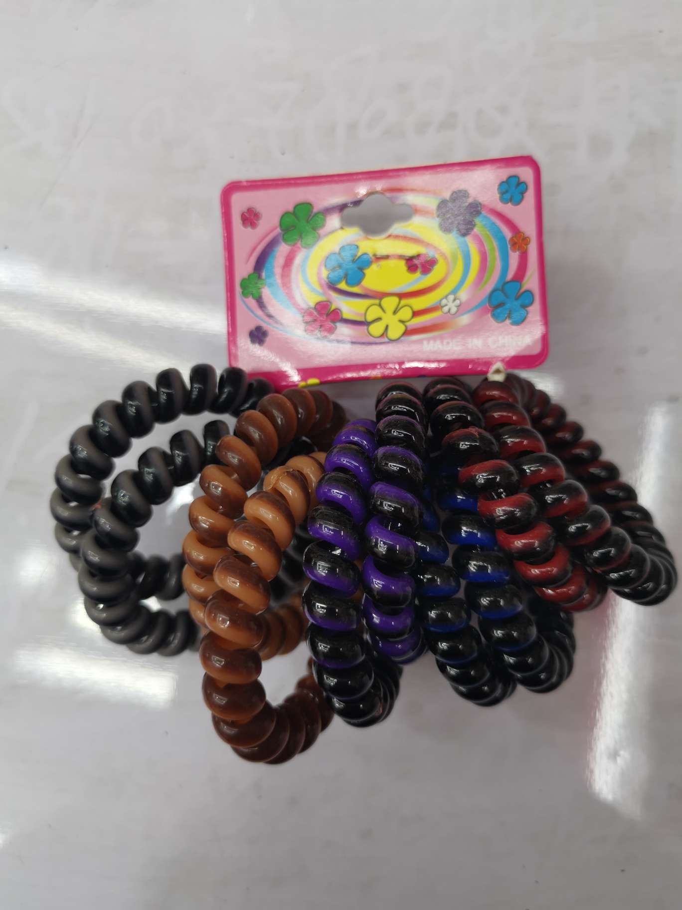 High stretch telephone cord scrunchie simple and durable high stretch tie hair accessories