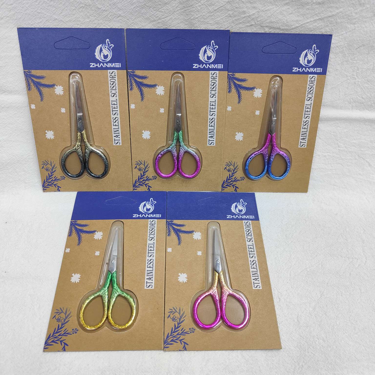 26414 Zendri Makeup Tool ZM2212-A15# Nano ice Blend Spartan Eyebrow cutting tool Eyebrow cutting beauty tool scissors Eyebrow trimming scissors