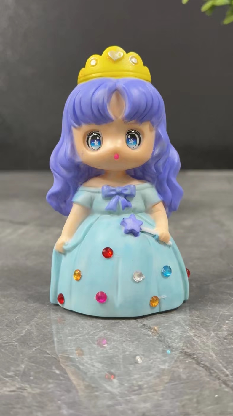 Foreign Art Diy Hand-Painted Graffiti Children's Toy Doll Doll Doll Doll Diamond Princess Painting Paint Diy Handmade details Picture